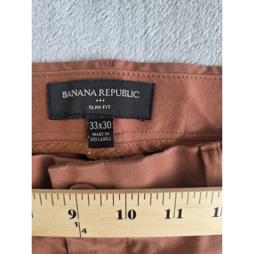Banana Republic Mens Pants Size 33x30 Orange Slim Fit Traveler
